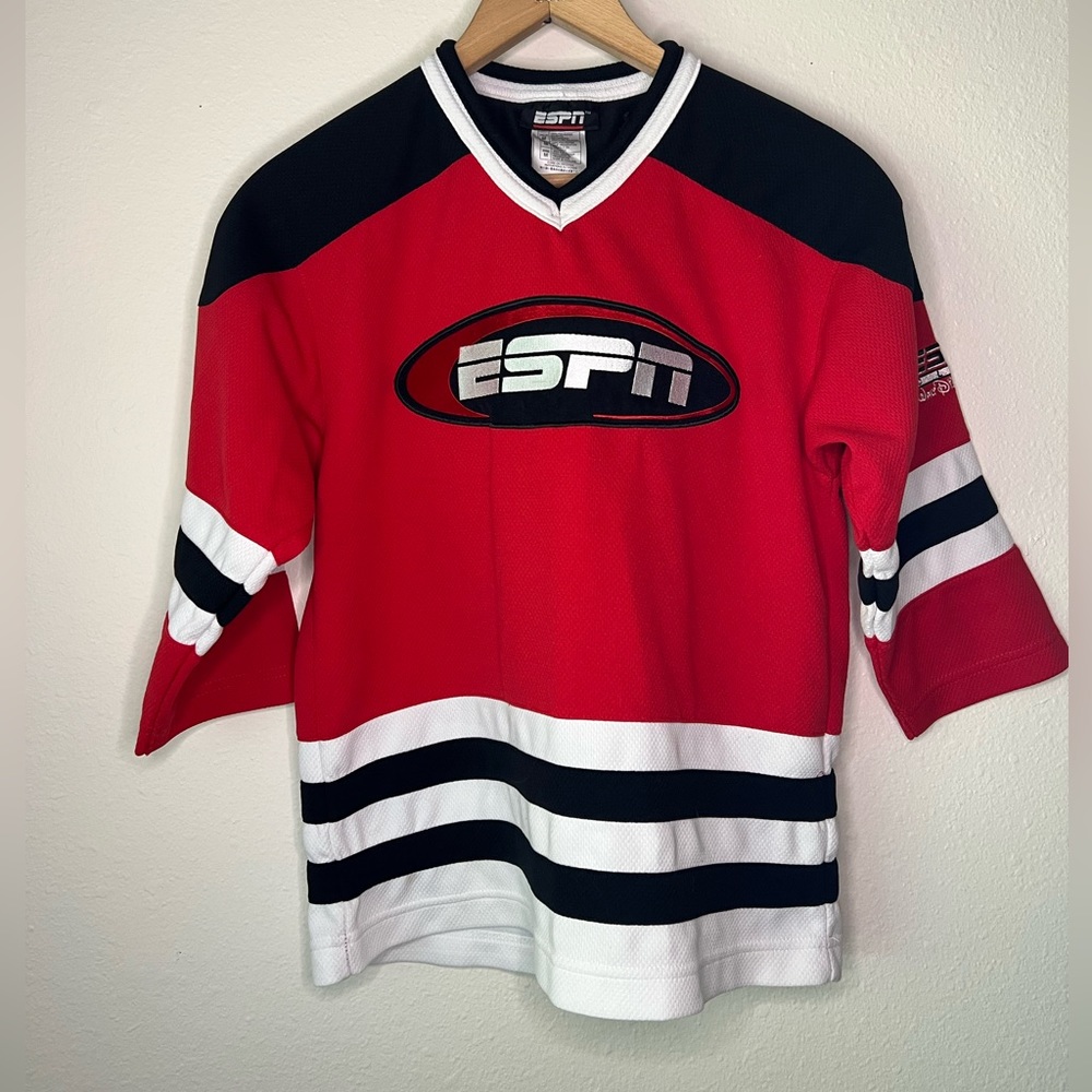 Vintage ESPN Hockey Jersey Boys size M
